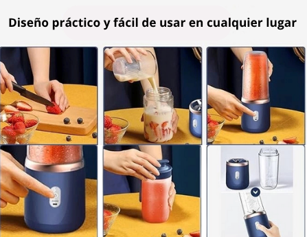 Licuadora Portátil Recargable – ¡Lleva tu Salud a Donde Vayas!