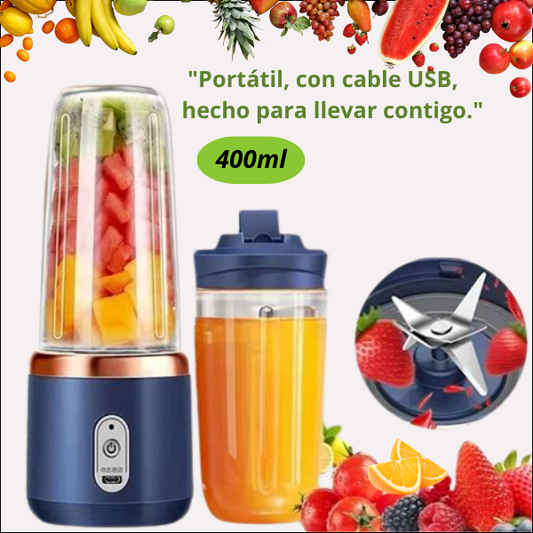 Licuadora Portátil Recargable – ¡Lleva tu Salud a Donde Vayas!